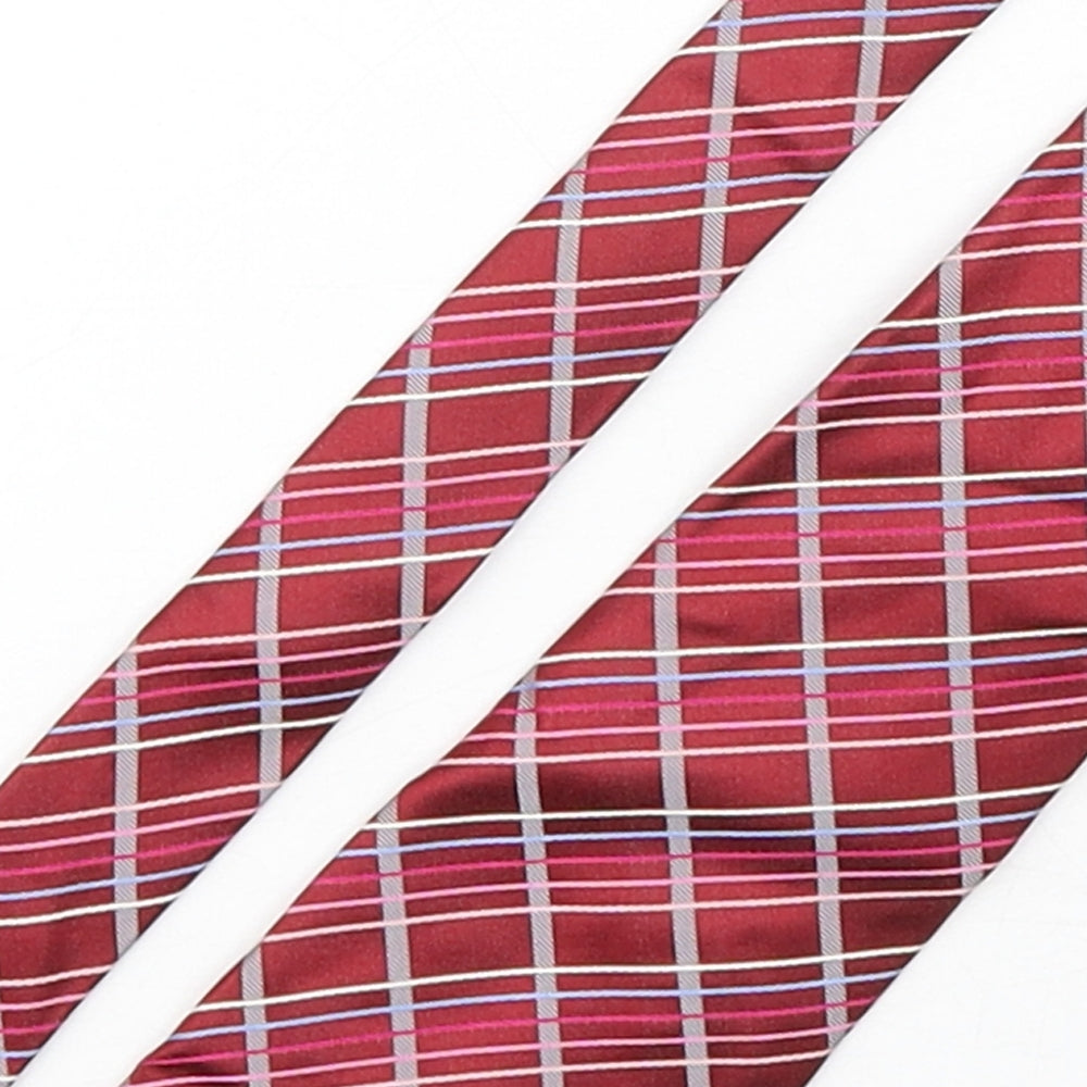 Ted Baker Mens Multicoloured Plaids & Checks Silk Pointed Tie One Size