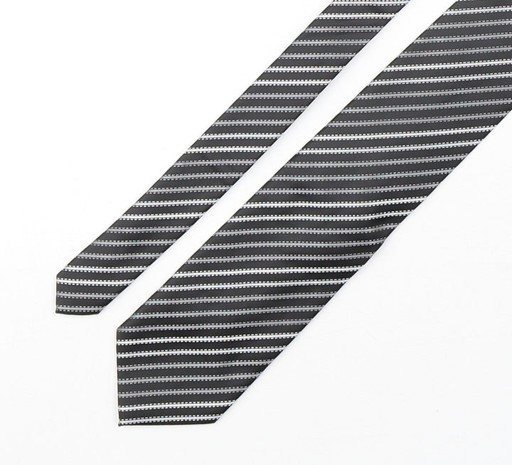 Greenwoods Mens Multicoloured Striped Polyester Pointed Tie One Size