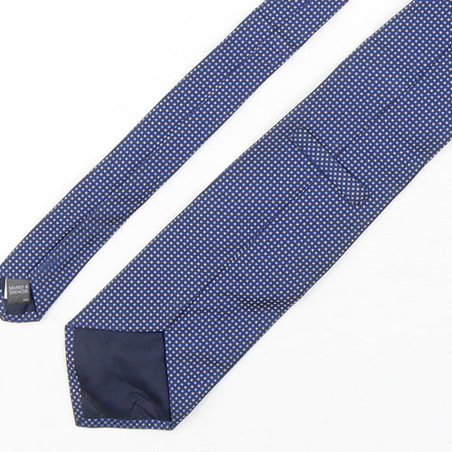 Marks and Spencer Mens Multicoloured Plaids & Checks Silk Pointed Tie One Size