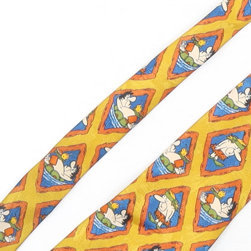 CandA Mens Multicoloured Geometric Polyester Pointed Tie One Size - The Flinstones