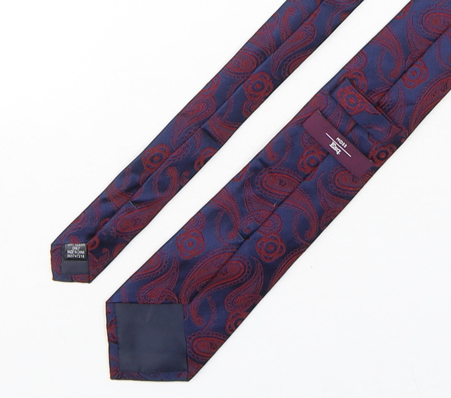 Moss Mens Multicoloured Paisley Silk Pointed Tie One Size