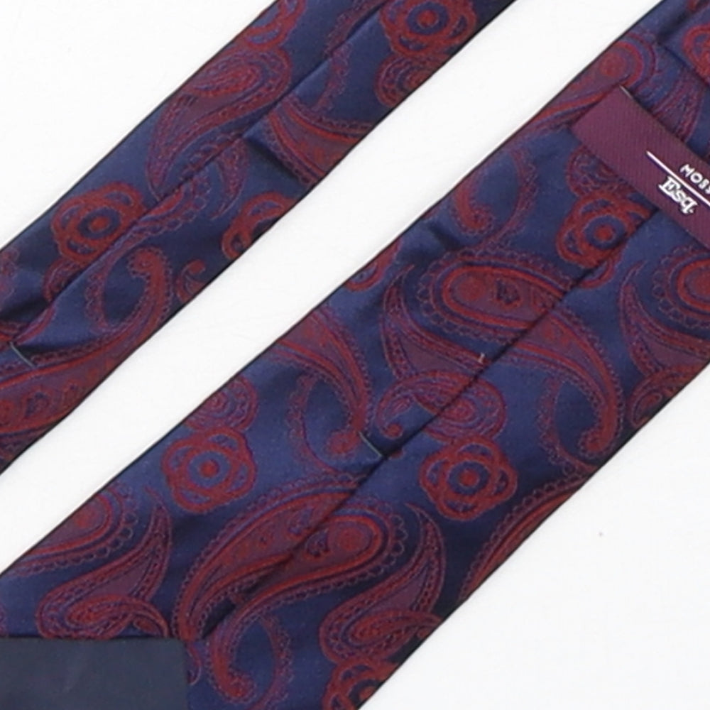 Moss Mens Multicoloured Paisley Silk Pointed Tie One Size