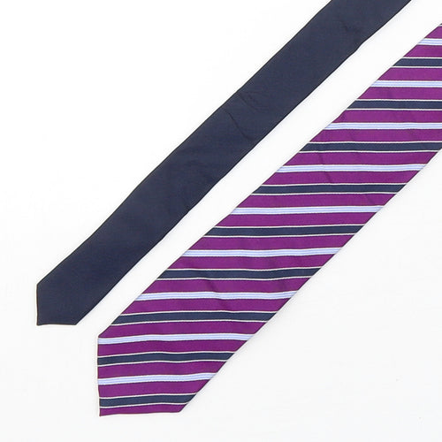 Michaelis Mens Multicoloured Striped Silk Pointed Tie One Size