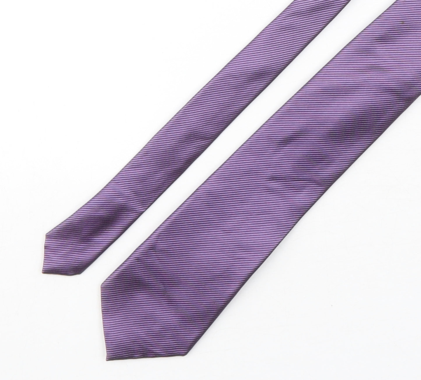 Marks and Spencer Mens Purple  Silk Pointed Tie One Size