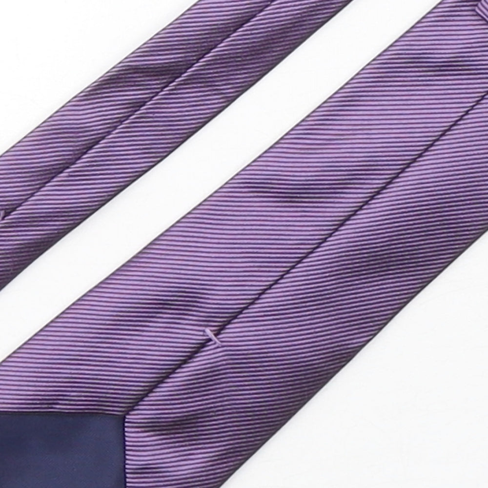 Marks and Spencer Mens Purple  Silk Pointed Tie One Size
