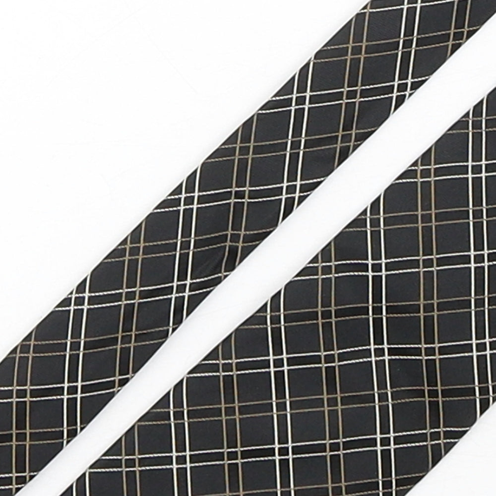 Marks and Spencer Mens Multicoloured Plaids & Checks Silk Pointed Tie One Size