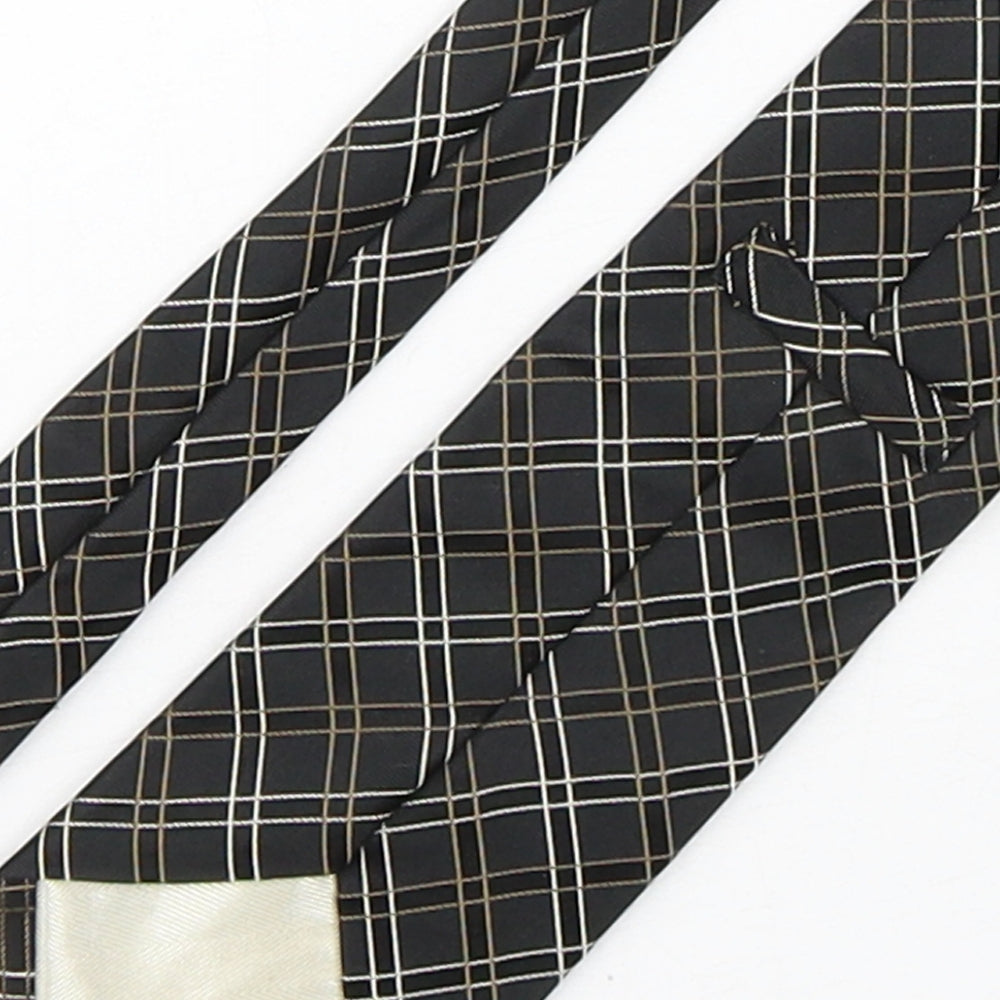 Marks and Spencer Mens Multicoloured Plaids & Checks Silk Pointed Tie One Size