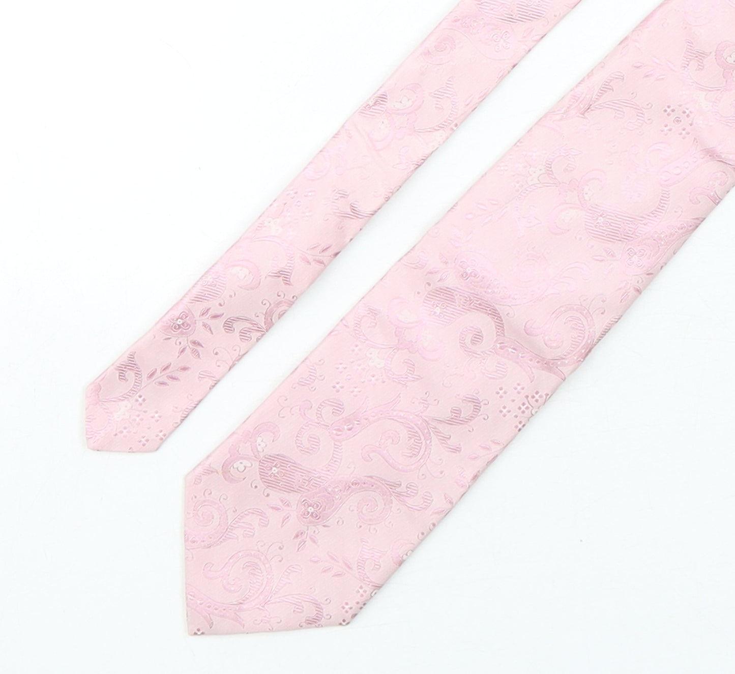 NEXT Mens Pink Paisley Silk Pointed Tie One Size