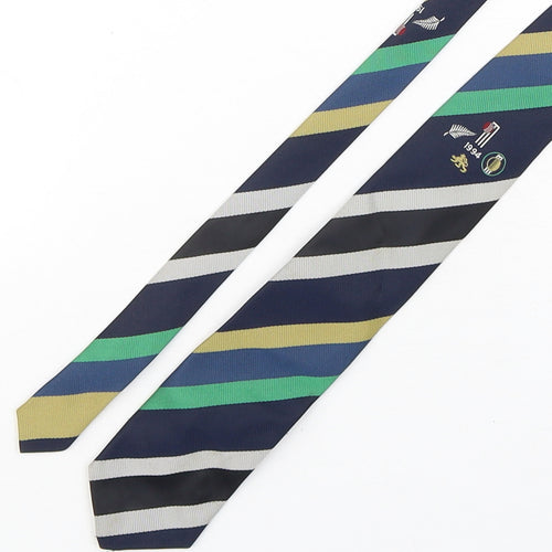 The Official Tour Tie Mens Multicoloured Striped Polyester Pointed Tie One Size - New Zealand & South Africa Cricket tour