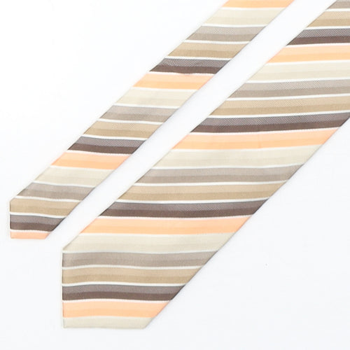 NEXT Mens Multicoloured Striped Silk Pointed Tie One Size