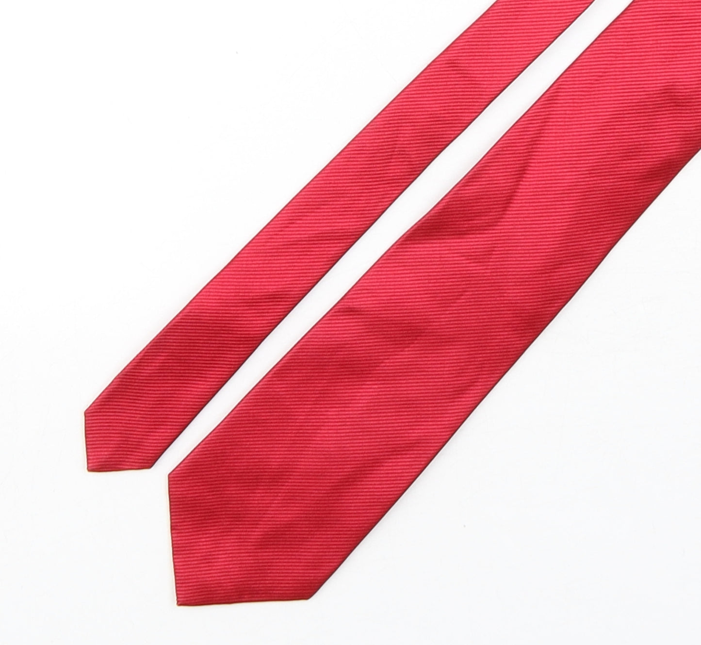 Marks and Spencer Mens Red  Silk Pointed Tie One Size
