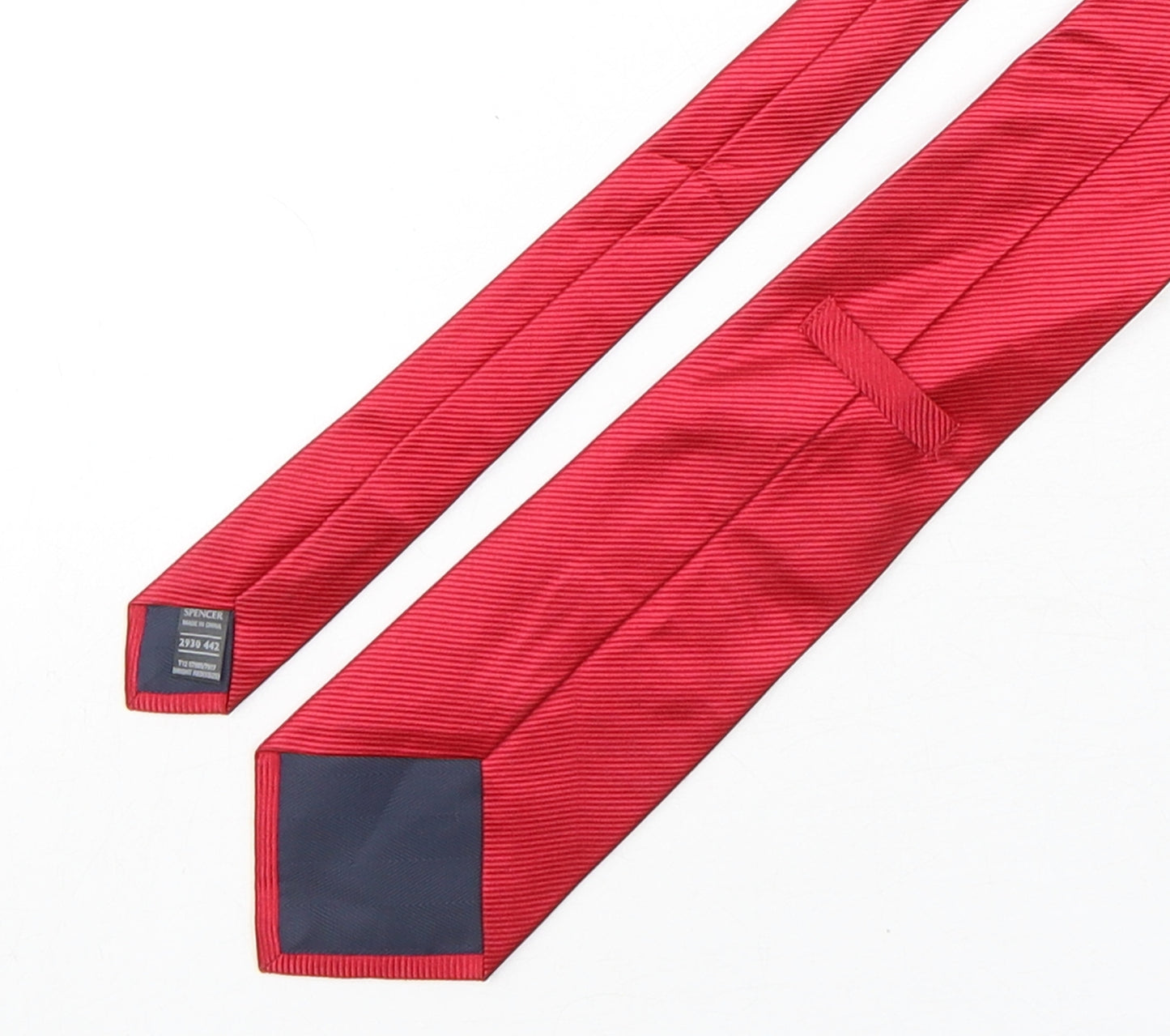 Marks and Spencer Mens Red  Silk Pointed Tie One Size