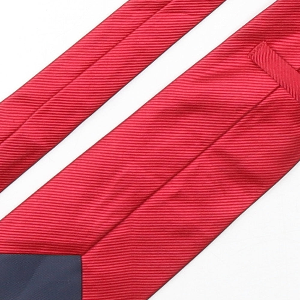 Marks and Spencer Mens Red  Silk Pointed Tie One Size