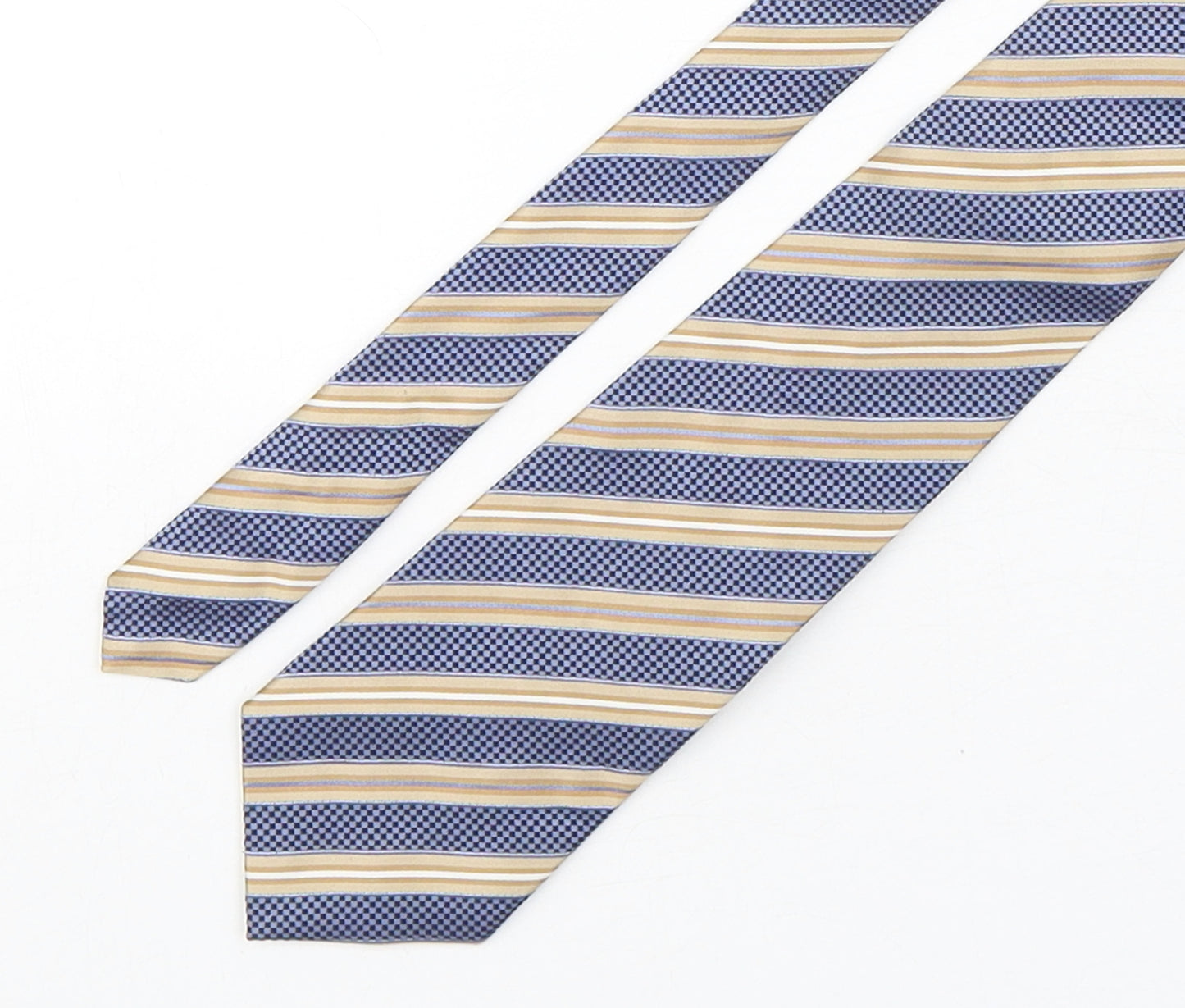 Collezione Mens Multicoloured Striped Silk Pointed Tie One Size