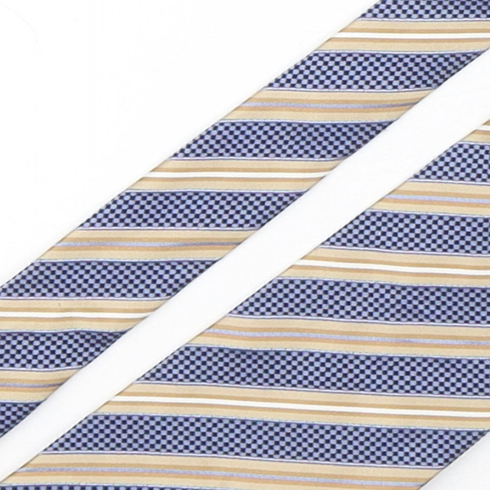 Collezione Mens Multicoloured Striped Silk Pointed Tie One Size