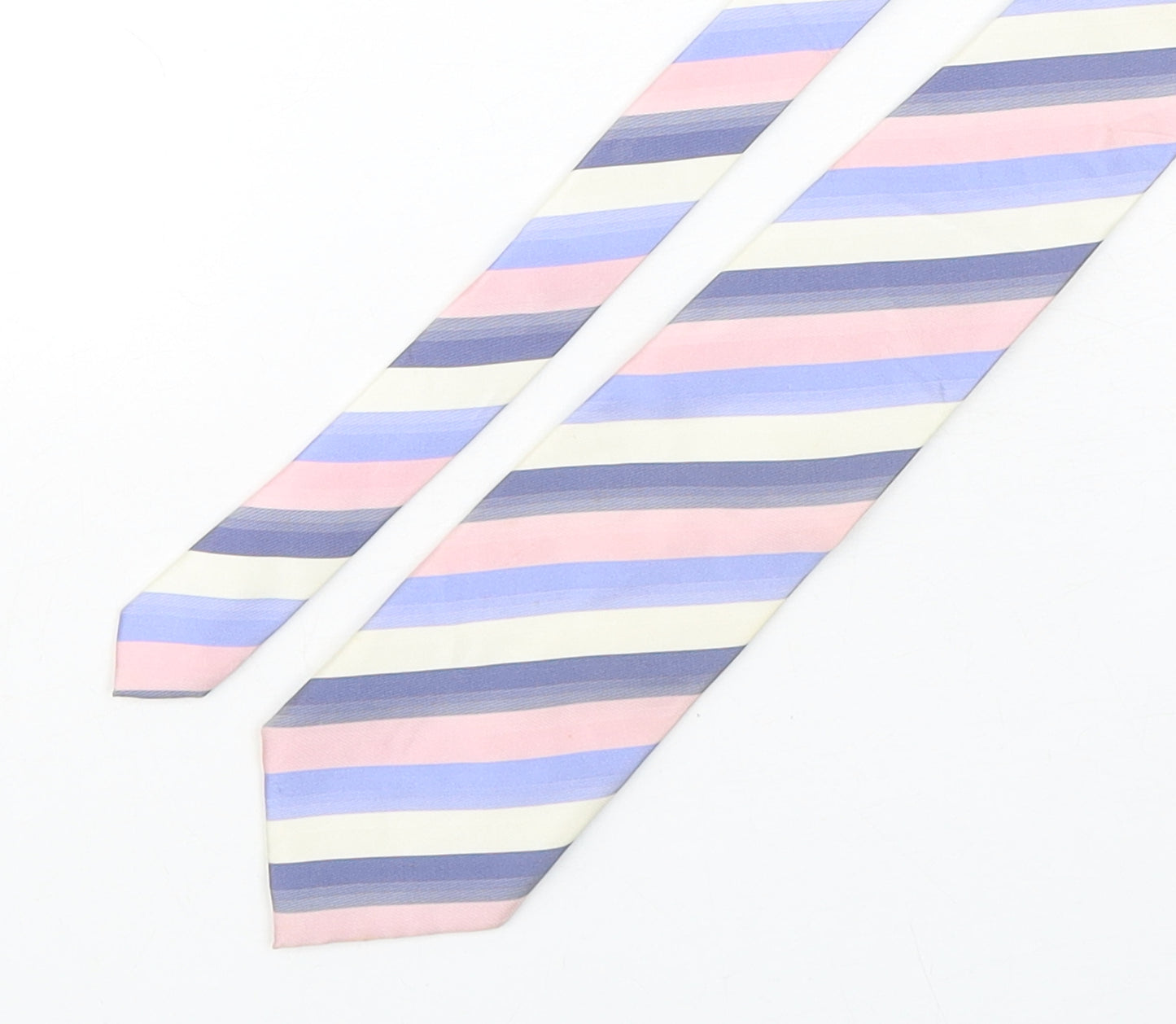 St Bernard Mens Multicoloured Striped Silk Pointed Tie One Size
