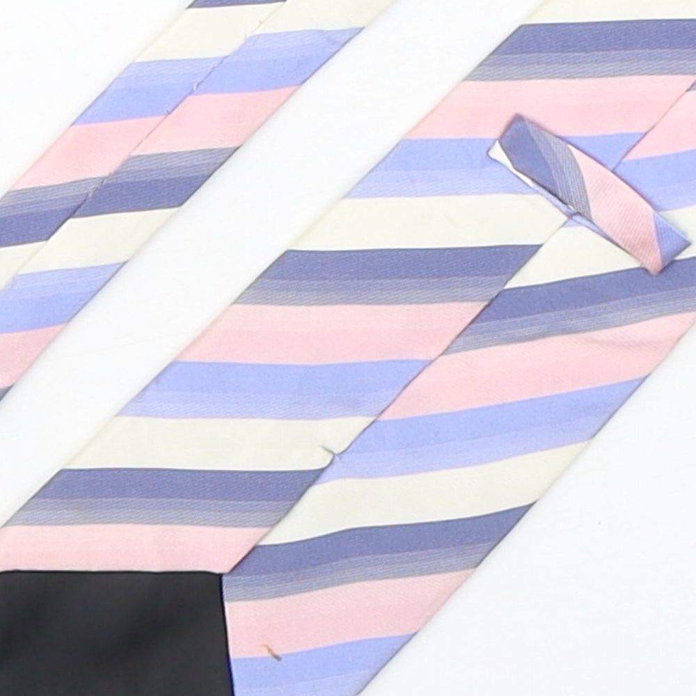 St Bernard Mens Multicoloured Striped Silk Pointed Tie One Size