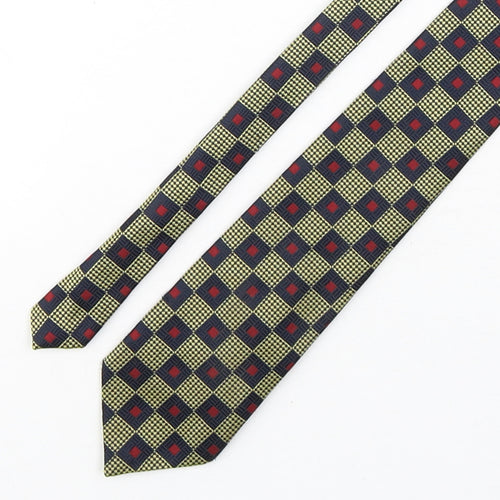 Van Buck Mens Multicoloured Plaids & Checks Polyester Pointed Tie One Size