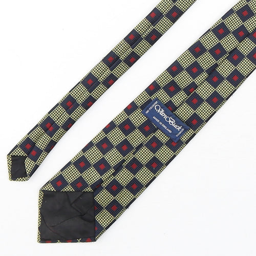 Van Buck Mens Multicoloured Plaids & Checks Polyester Pointed Tie One Size