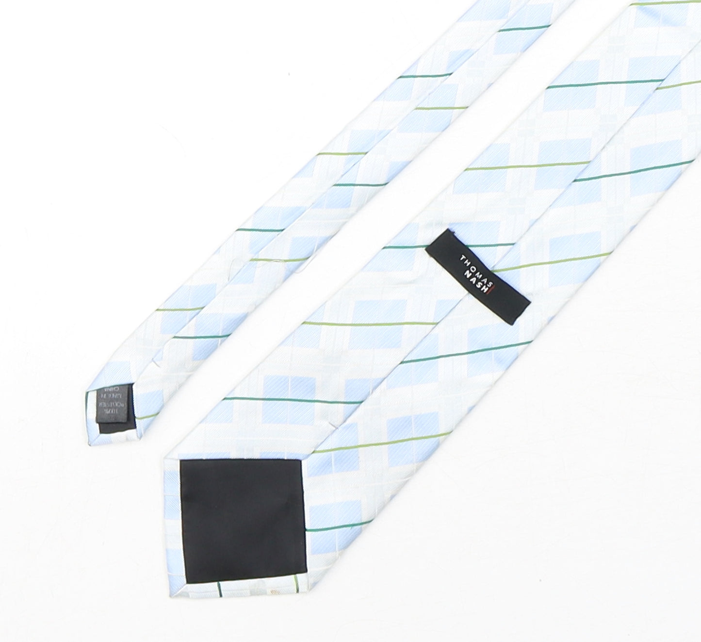 Thomas Nash  Mens Multicoloured Plaids & Checks Polyester Pointed Tie One Size