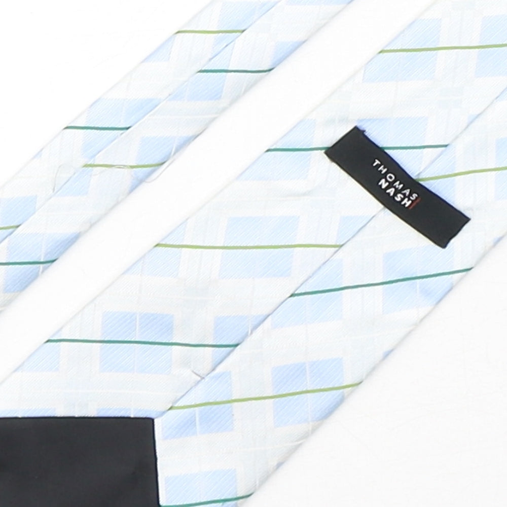 Thomas Nash  Mens Multicoloured Plaids & Checks Polyester Pointed Tie One Size