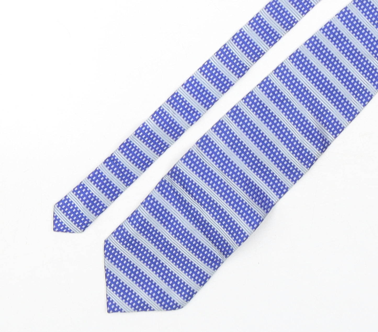 Copperstone Mens Blue Plaids & Checks Silk Pointed Tie One Size