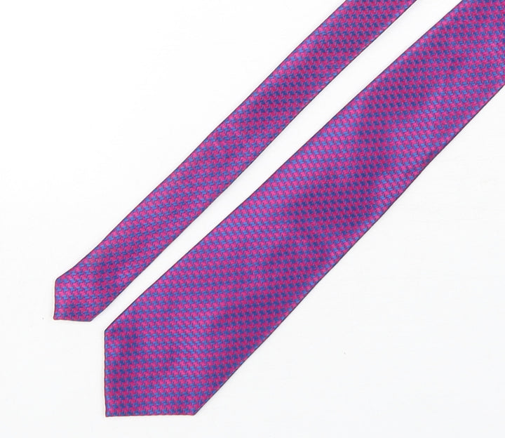 Debenhams Mens Multicoloured Houndstooth Polyester Pointed Tie One Size