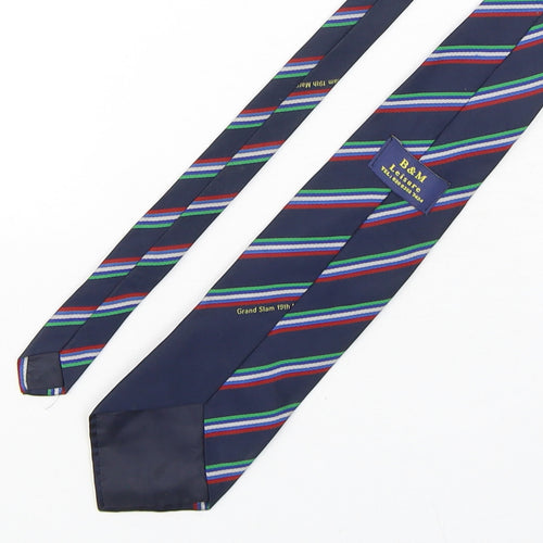 B&M Mens Multicoloured Striped Polyester Pointed Tie One Size - Welsh Rugby