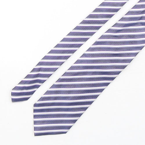 Marks and Spencer Mens Multicoloured Striped Silk Pointed Tie One Size