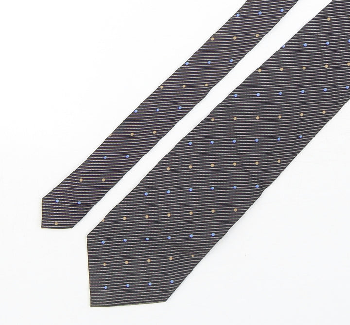 Wolsey Mens Multicoloured Striped Silk Pointed Tie One Size