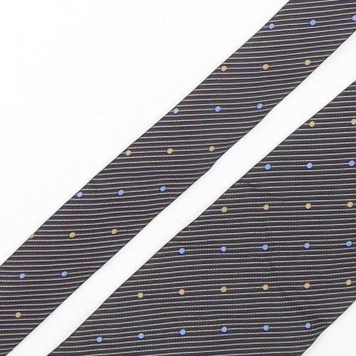 Wolsey Mens Multicoloured Striped Silk Pointed Tie One Size