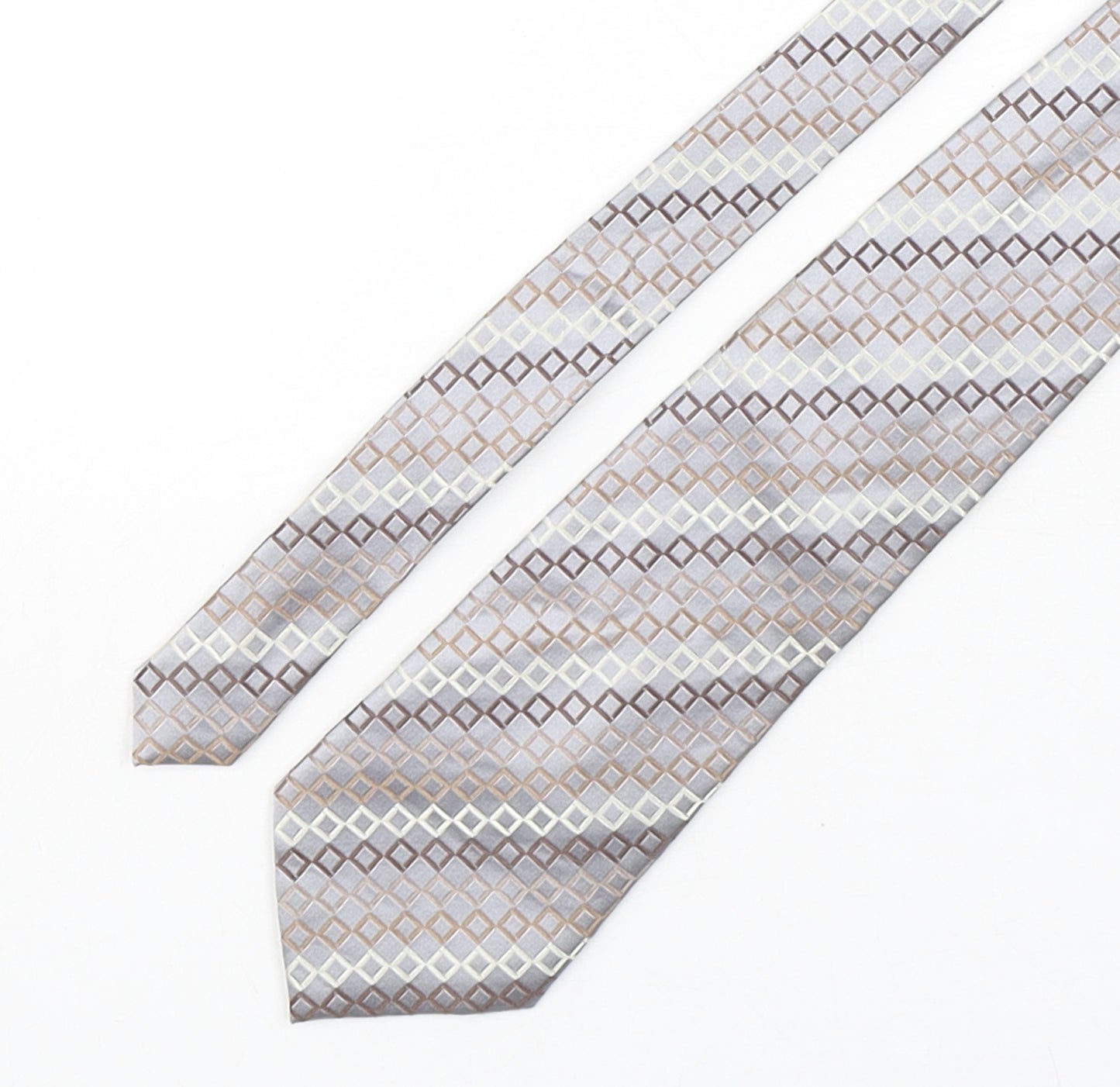 Loxley Mens Multicoloured Geometric Silk Pointed Tie One Size