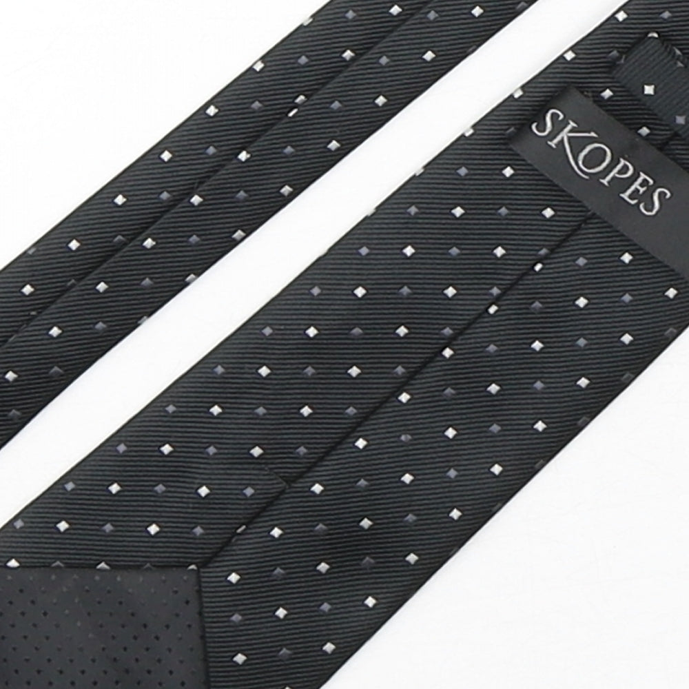 Skopes Mens Multicoloured Geometric Polyester Pointed Tie One Size