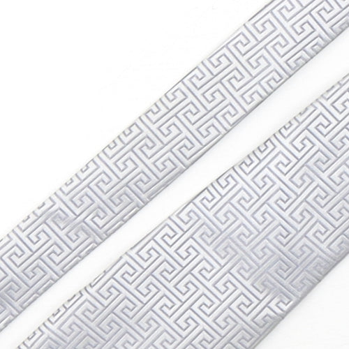 Jason & Vouge  Mens Silver Geometric Silk Pointed Tie One Size