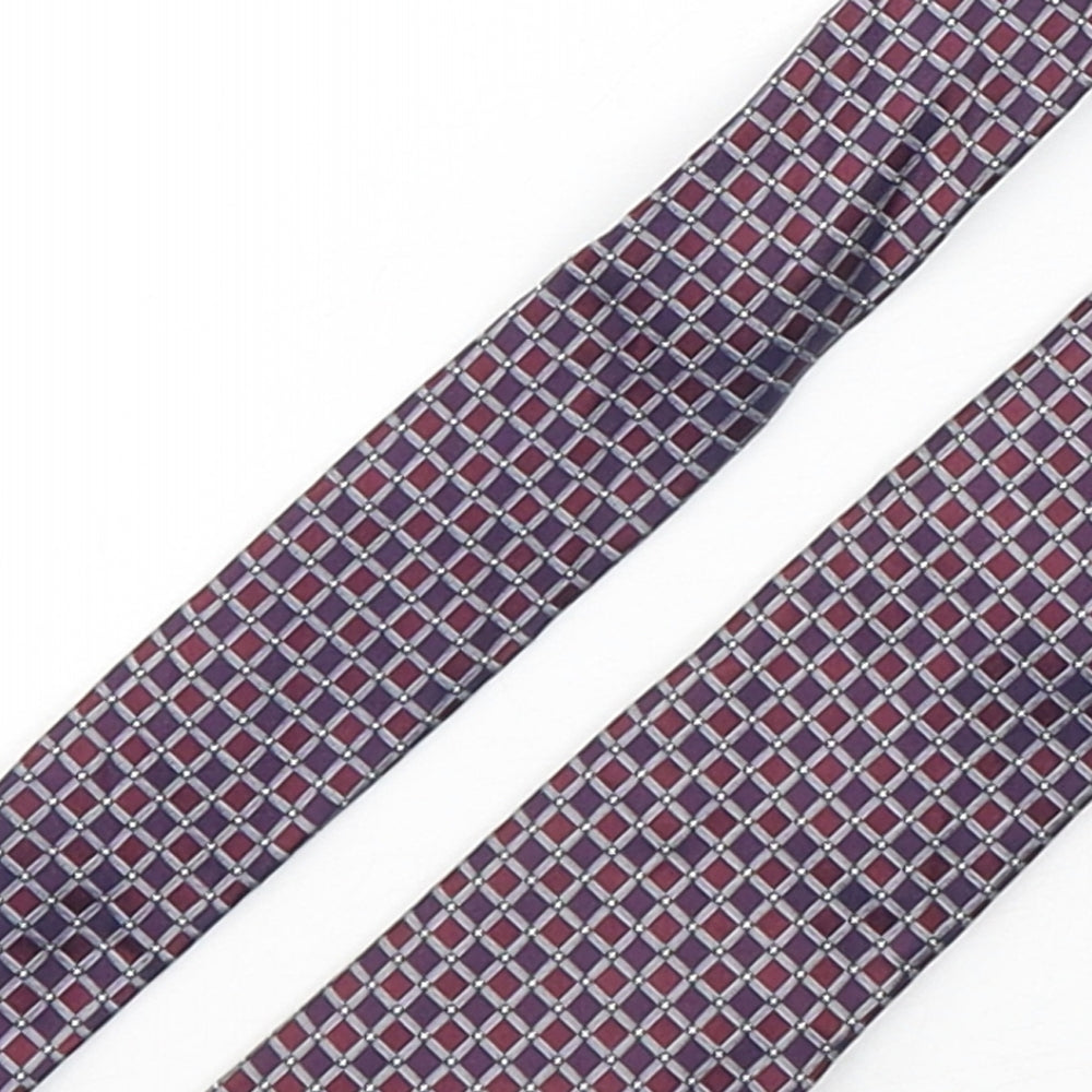 Howick Mens Multicoloured Plaids & Checks Silk Pointed Tie One Size