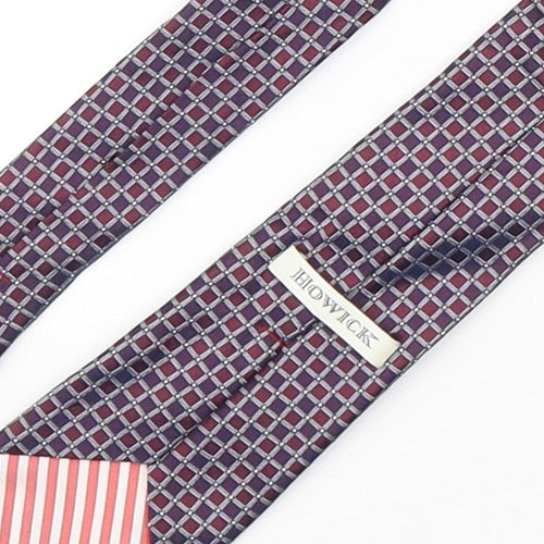 Howick Mens Multicoloured Plaids & Checks Silk Pointed Tie One Size