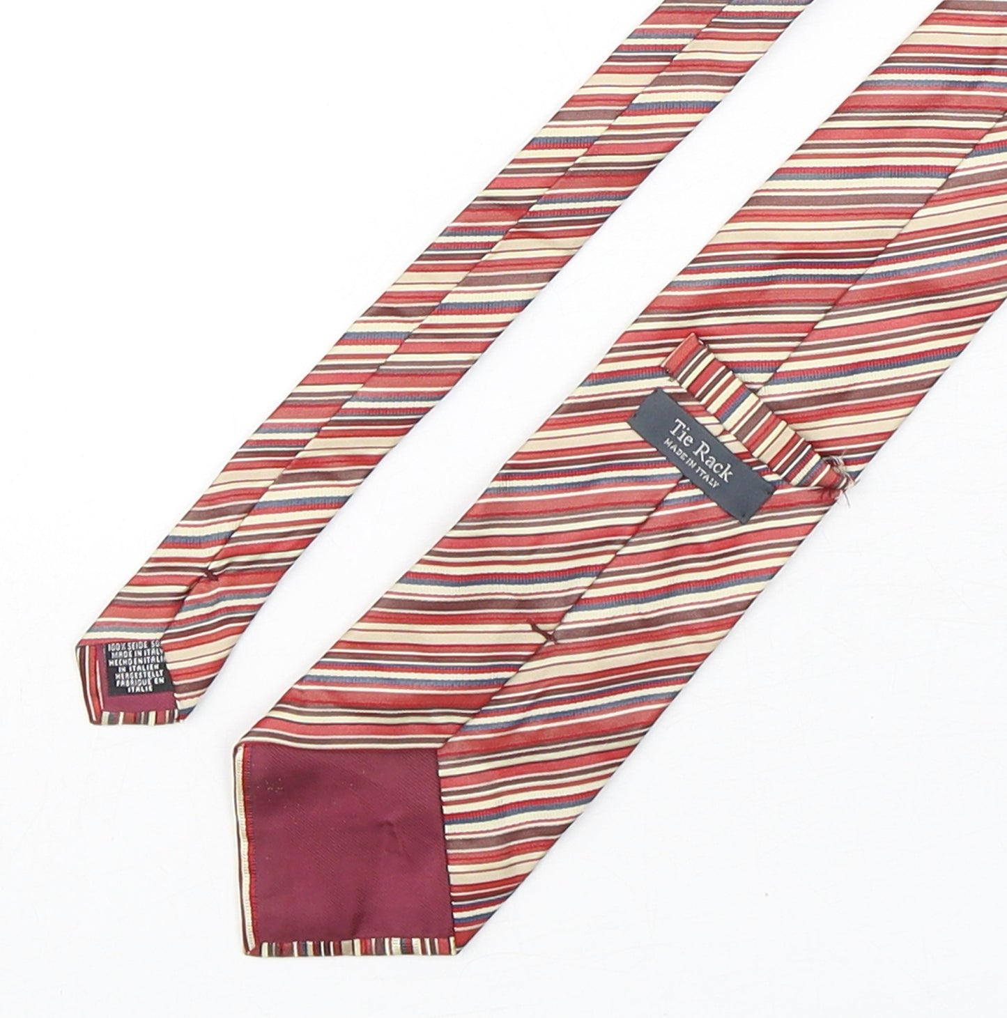 Tie Rack  Mens Multicoloured Striped Silk Pointed Tie One Size