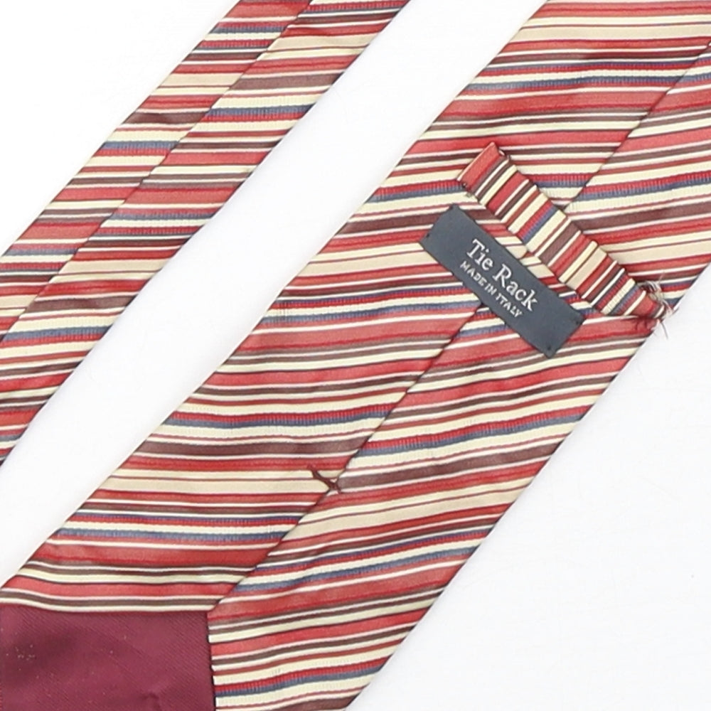 Tie Rack  Mens Multicoloured Striped Silk Pointed Tie One Size