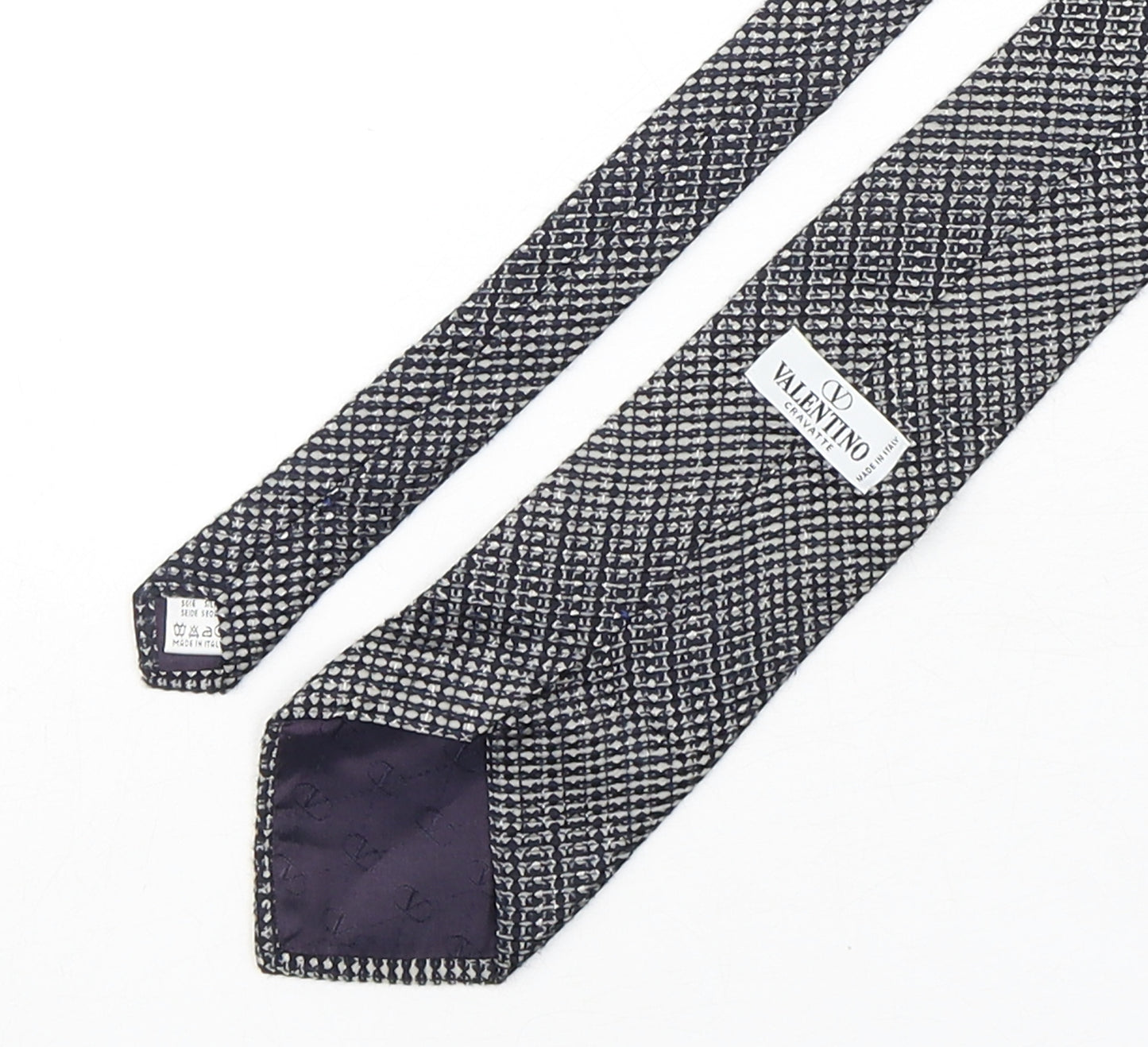 Valentino  Mens Multicoloured Geometric Silk Pointed Tie One Size