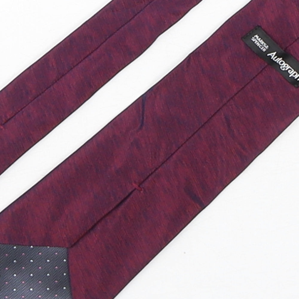 Autograph Mens Purple  Silk Pointed Tie One Size
