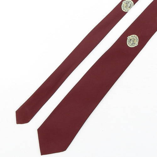 William Turner & Son  Mens Red  Polyester Pointed Tie One Size - Old Baily Bitter