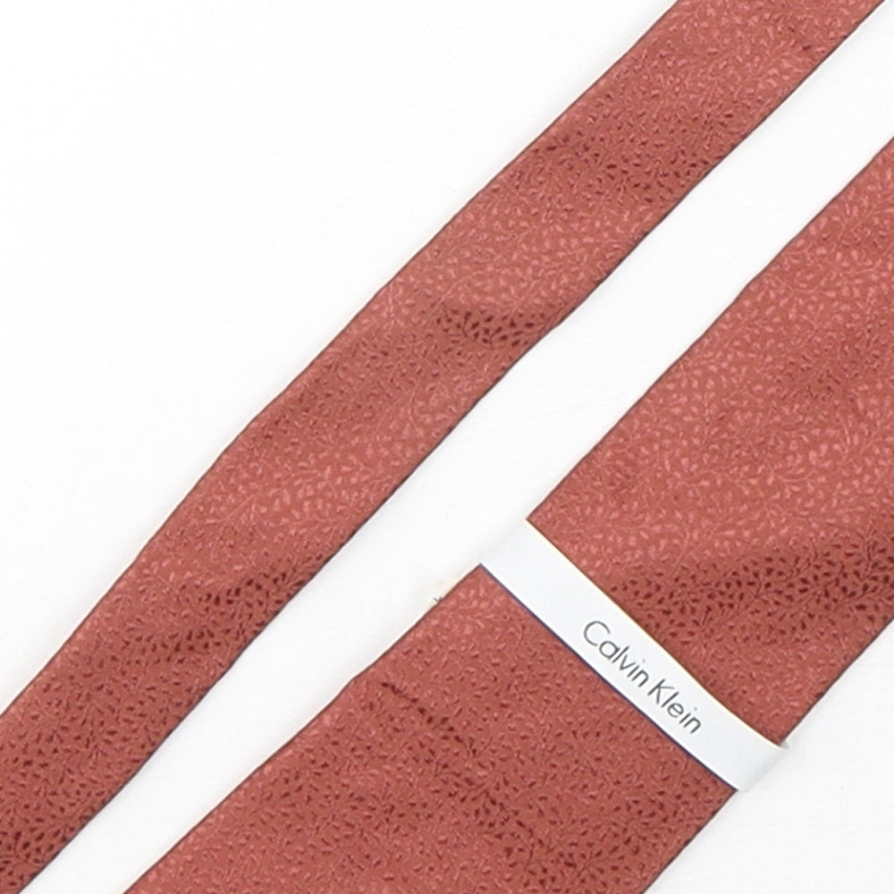 Calvin Klein  Mens Bronze Floral Silk Pointed Tie One Size