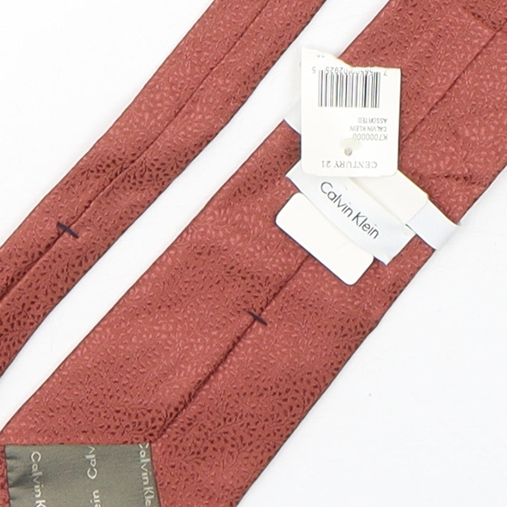 Calvin Klein  Mens Bronze Floral Silk Pointed Tie One Size