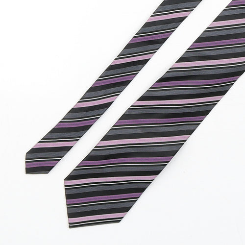 NEXT Mens Multicoloured Striped Silk Pointed Tie One Size