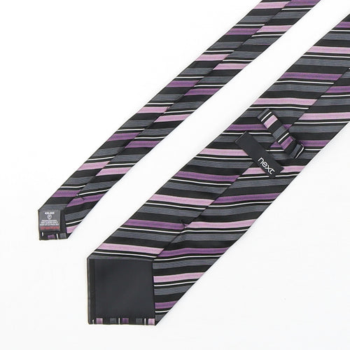 NEXT Mens Multicoloured Striped Silk Pointed Tie One Size
