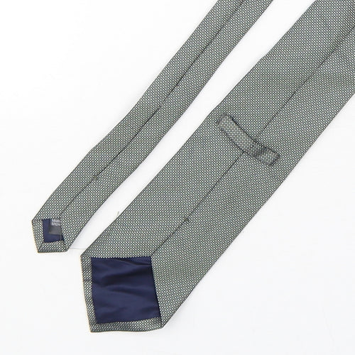 Marks and Spencer Mens Multicoloured Plaids & Checks Silk Pointed Tie One Size