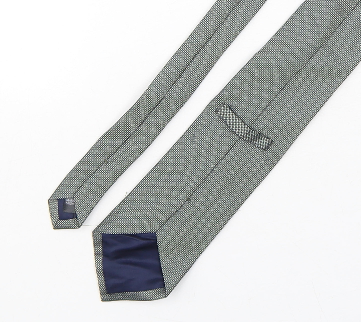 Marks and Spencer Mens Multicoloured Plaids & Checks Silk Pointed Tie One Size