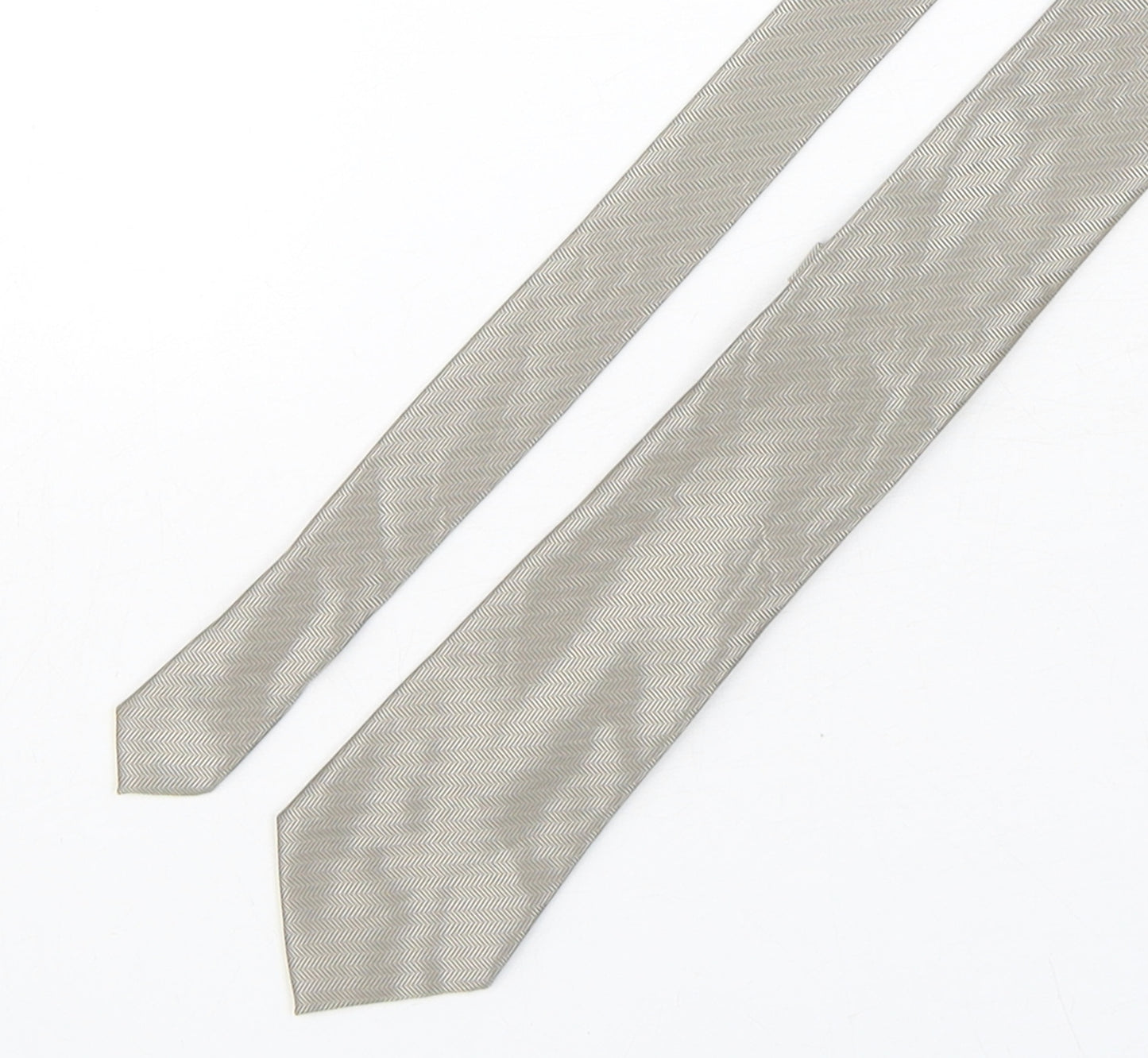 NEXT Mens Beige Geometric Polyester Pointed Tie One Size