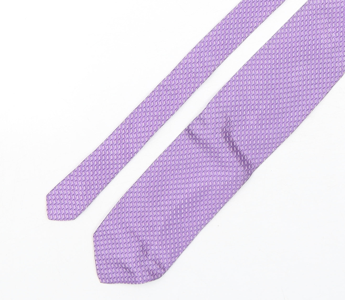 Allders Mens Purple Geometric Silk Pointed Tie One Size