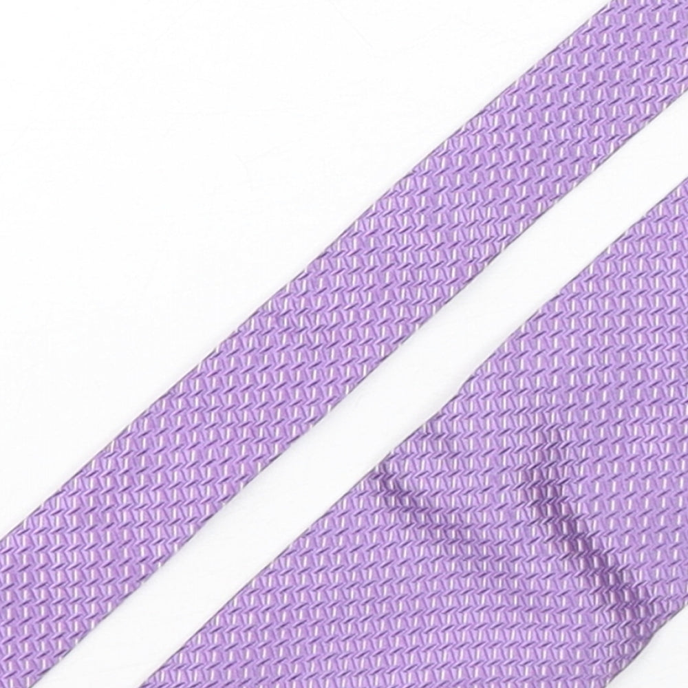 Allders Mens Purple Geometric Silk Pointed Tie One Size